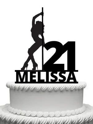 £9.99 • Buy Personalised Pole Dancer Lap Dancing Gloss Acrylic Cake Topper Any Name Any Age