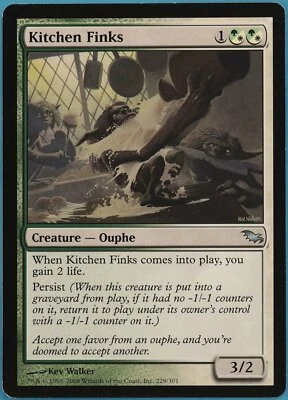 $2.05 • Buy Kitchen Finks Shadowmoor NM White Green Uncommon MAGIC CARD (ID# 56822) ABUGames