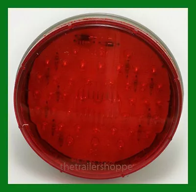 Maxxima RED 4  Round Stop Turn Tail Park Light 44 LED STT Trailer Truck • $25.50