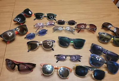 Lot Of 18 1980s Vintage Mixed Brands Sunglasses Lot Eyewear Frames Retro Unisex • $22