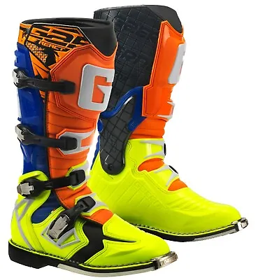 Gaerne React Orange/blue/yellow Mx Boots Enduro Trail & Off Road Boots • $172.64