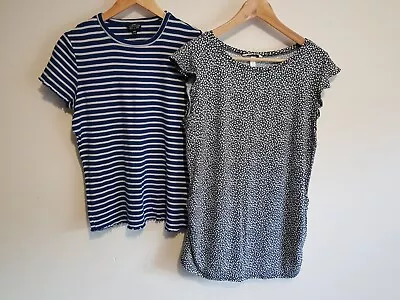 TopShop Size 14 And H&M Mama Size L Maternity Short Sleeve Top Bundle (2 Items) • £9.50
