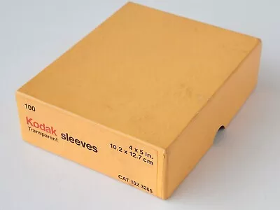 NOS 100  4X5  (10.2x12.7cm) Kodak Transparent Film Sleeves Sealed PACK • $20