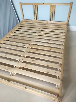 Fjellse IKEA King Double Wooden Bed Frame • £30