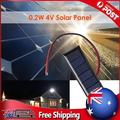4V 0.2W Mini 2-Wire Epoxy Solar Panel 8 Solar Cells For Solar Projects 3x1 Inch • $6.27