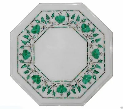 12  Marble Side End Table Top Semi Precious Stones Malachite Inlay Work • £199.05