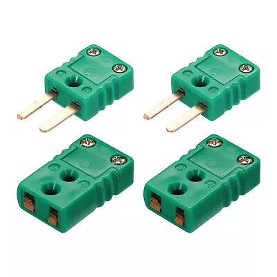 2 Set R/S Type Thermocouple Wire Connectors Female Male Plug Temperatures 200°C • $10.91
