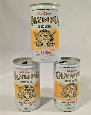 Olympia Aluminum Pull Tab 12 Oz Cans 3 Pack Bundle Lot Vintage • $1