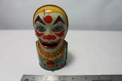 Vintage J. Chein & Co. Tin Litho Clown Mechanical Coin Bank Working USA • $42.99