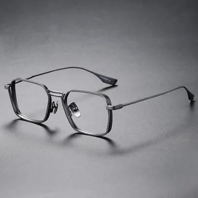 Pure Titanium Men Ultralight Retro Square Eyeglasses Frames Glasses Eyewear • $22.59