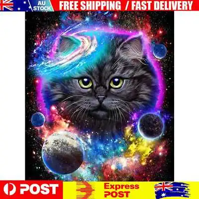 $12.89 • Buy 5D Diamond Painting Kit DIY Black Cat Full Round Drill Mosaic Rhinestone Crafts