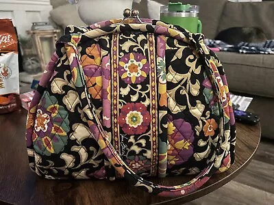 Vera Bradley Eloise Shoulder Bag Pink Floral Kiss Lock • $20