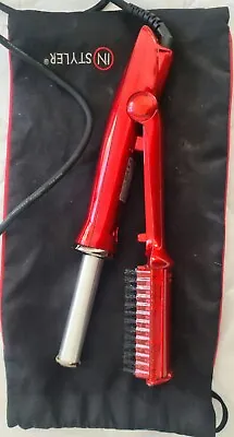 INSTYLER TRE MILANO Rotating Iron Multi Styler ISE1.3 Barrel 32mm - RED • £10