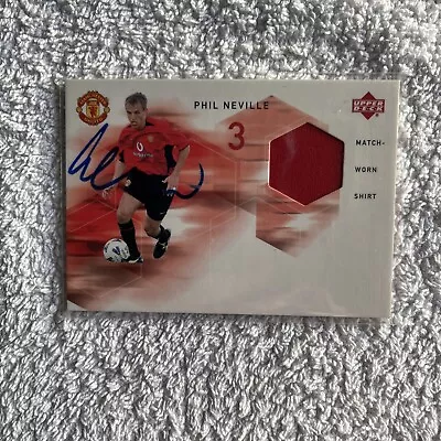 Manchester United/Man Utd Signed Shirt Card P Neville • £14.70