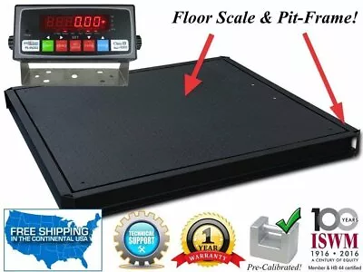 48  X 48  (4'x4') Floor Scale With Pit Frame Pallet Size 1000 Lbs. X .2 Lb • $1570.99
