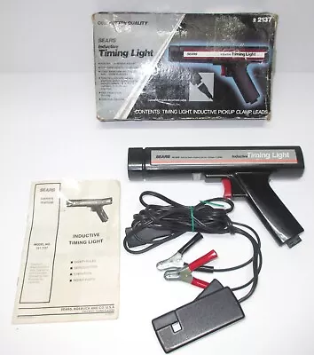 Vintage Sears Inductive Timing Light 92137 Made In USA. With Manual & Box • $29