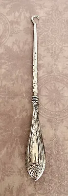 F & B Sterling  Silver Handled 6 1/2  Button Hook Vintage 1800's (?) • $23