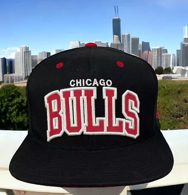 Mitchell & Ness Chicago Bulls Hardwood Classic Hat Black Snapback NBA Jordan • $24.89