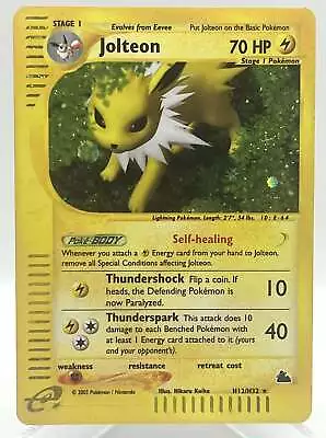 Jolteon H12/H32 Skyridge Holo Rare ESeries Vintage Pokemon TCG Card • $199.99