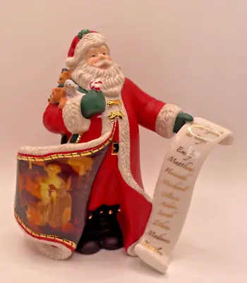 Norman Rockwell Holiday Santa's “Checking It Twice” Porcelain Figurine • $37