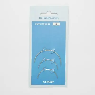 3 Curved Repair Upholstery Sewing Needles • £1.30