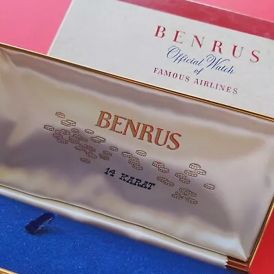 Benrus Watch Box Set Offical Watch Of Famous Airlines 14k Sharkey Vintage Mens • $29