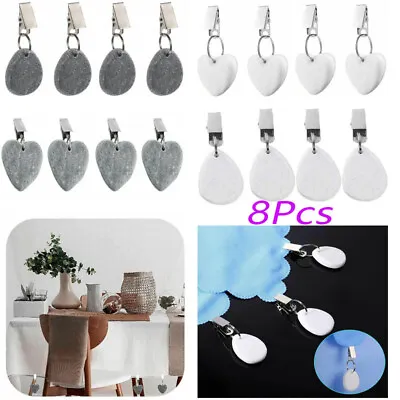 $3.99 • Buy 8Pcs Tablecloth Weights Cover Metal Clip Pendant Stone Hanger Dining Table Decor
