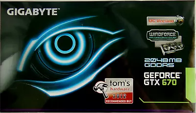 Gigabyte Windforce GV-N670OC-2GD GeForce GTX 670 2GB GDDR5 PCIe Graphics Card • $45