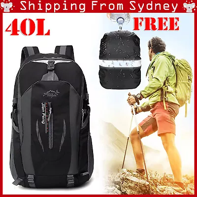 Waterproof Hiking Camping Bag 40L Large Travel Backpack Outdoor Luggage Rucksack • $23.45