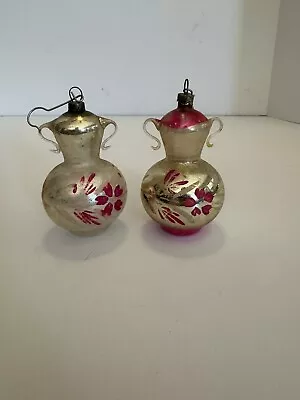 2 Vintage Mercury Glass Urn Ornaments • $15