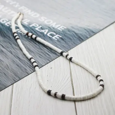 White Bohemian Tribal Necklaces-Natural Shell Choker Surfer Necklace Men Jewelry • $7.78