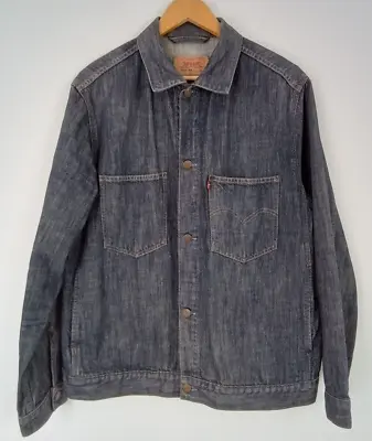 Levi Strauss & Co Jacket Size L Vintage Blue Short Collared Buttons Used F2 • £24.99