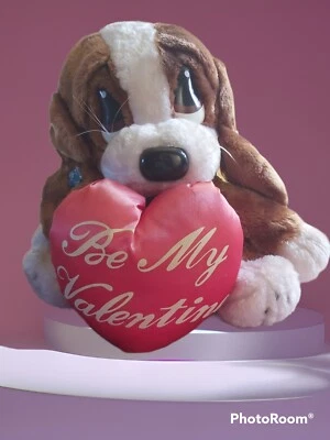 £39.99 • Buy Vintage APPLAUSE Jumbo 20 SAD SAM BE MY VALENTINE RARE PLUSH SOFT TOY DOG TAGS