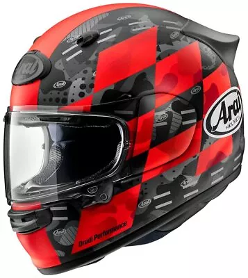 Arai Full Face Helmet AGX-CHRD ASTRO GX CHECKER Red Size 59-60cm From JAPAN • $650.28