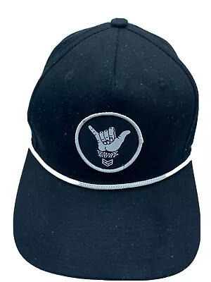 Hang Loose Baseball Cap Embroidered Front Black Cotton Adjustable Snap-back Hat • $10.98