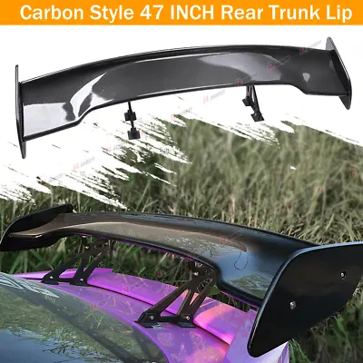 JDM Style Rear Wing Lip Spoiler Tail Trunk Roof Trim Carbon Style 47  For Ford • $89.99