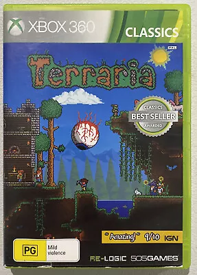 Terraria (Xbox 360) Complete With Manual (2011) • $16.95