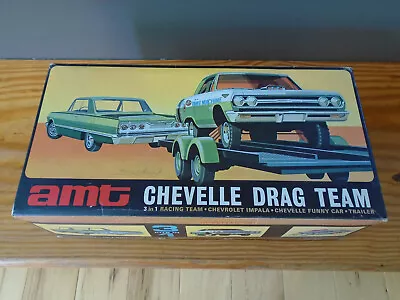 Vintage AMT Chevelle Drag Team 3 In 1 Impala Chevelle Funny Car Trailer T36030  • $249.95