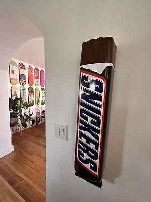 Vintage Snickers Candy Bar Plastic Store Display Sign 32 X7   Giant Large 3D • $179