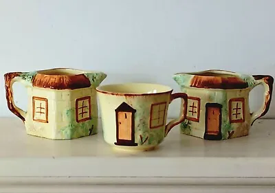 Keele Street Pottery X 2 Milk Jugs  Coffee Cup Handpainted • £10