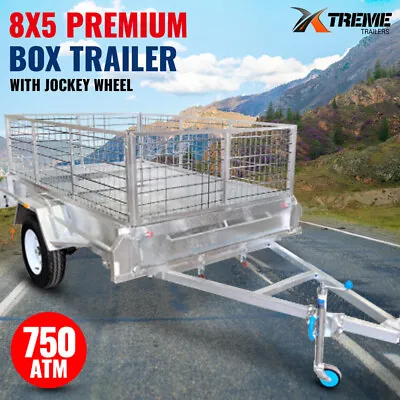 8x5 Box Trailer Galvanised 900mm Cage Fully Welded Single Axle Braked Xtreme • $2349