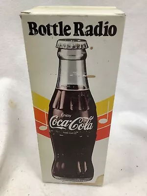 Vintage COKE 8” Coca-Cola Bottle AM Transistor Radio Original Box + Paperwork  • $25