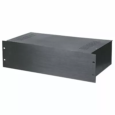 3RU 19  Rack Mount Case 3U Black Aluminium Front Panel • $136