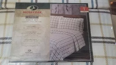 Mossy Oak 4 PIECE Twin Sheets Set Plaid.  FREE SHIPPING • $33.99