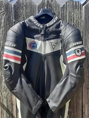 Pristine DAINESE JACK-F Leather Motorcycle Racing Track Suit EU 56 US 46 • $900