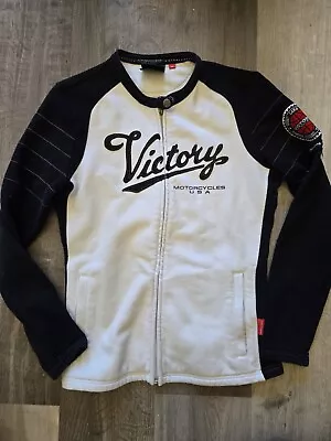 Victory Motorcycles USA Zip Up Jacket Authentic Sweatshirt Ladies Size Small • $24.95
