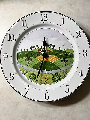 Villeroy & Boch Design Nasif Plate Wall Clock 10.5  Luxembourg Hunter Dog Tested • $45