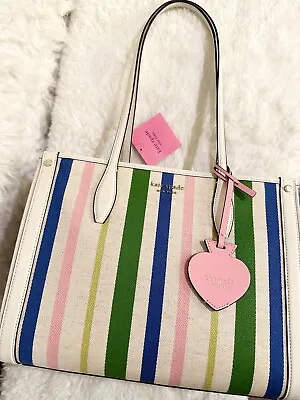 Kate Spade New York Market Breezy Stripe Tote Parchment Multi • $69