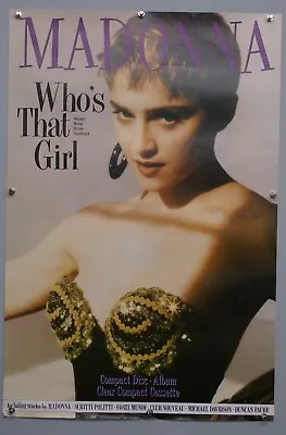 £175 • Buy Madonna Poster Original Promo Who's That Girl Soundtrack Album 1987