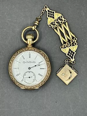 Antique Vintage Elgin National Watch Co Gold Gilt 1894 (working) • $275